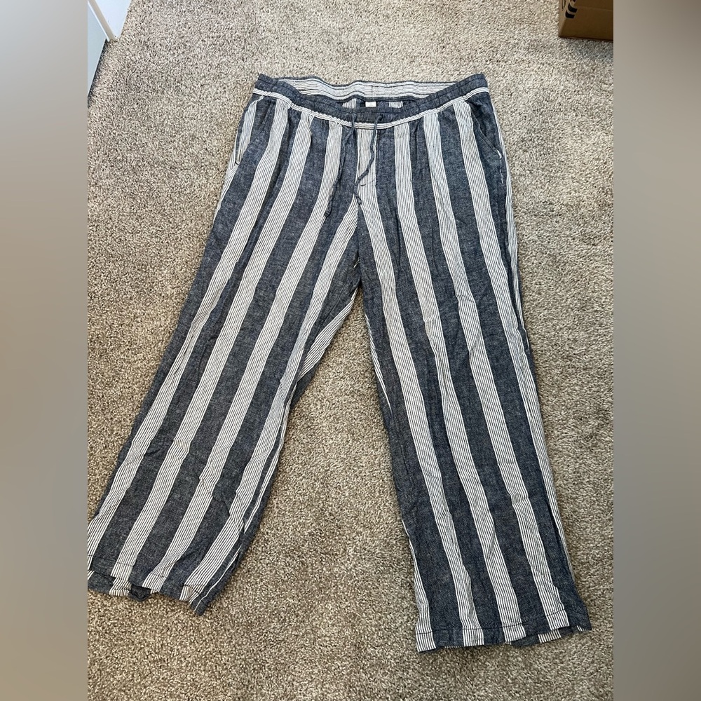 Striped Black and White Women’s Pants